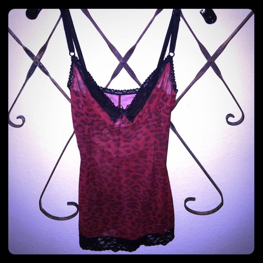 VINTAGE “TRASHY LINGERIE” RED LEOPARD DRESS❤️🖤